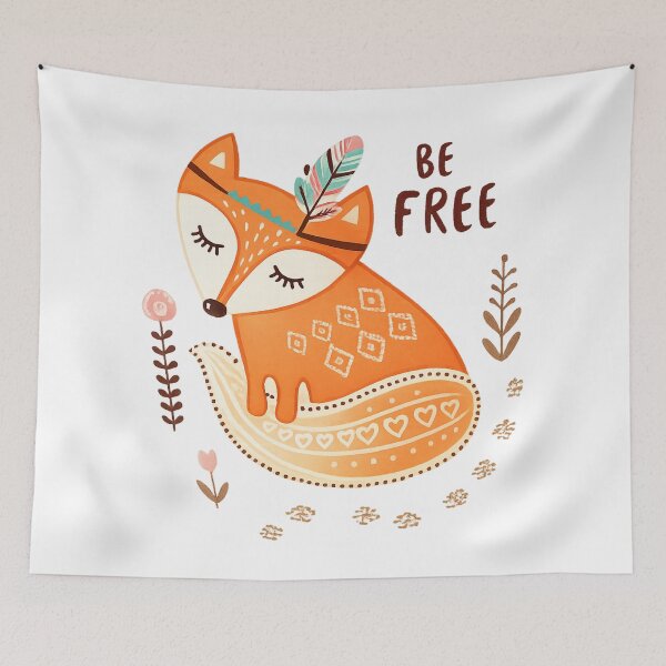 Item preview, Be Free Fox – Cute Woodland Animal Illustration designed and sold by myforestfog.