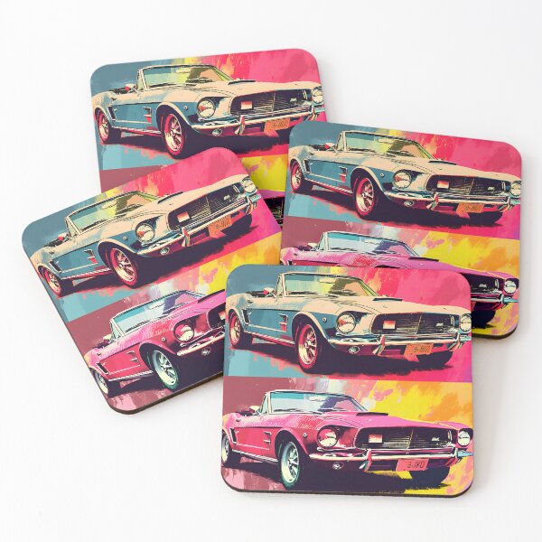 Item preview,  Pink Vintage Car Pop Art – Luxury Automotive Design designed and sold by ArtFireGallery.
