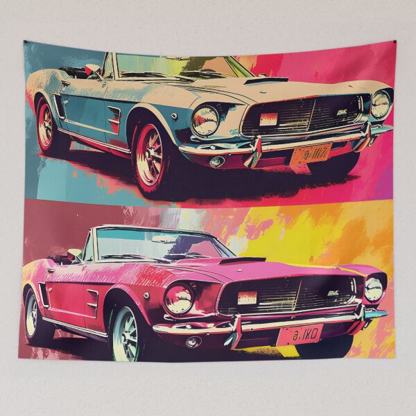 Item preview,  Pink Vintage Car Pop Art – Luxury Automotive Design designed and sold by ArtFireGallery.