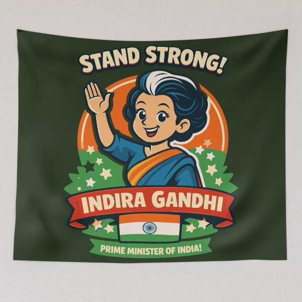 Item preview, Indira Gandhi Prime Minister of India – Retro Pop Art Women's History Month designed and sold by Teeseas Wave.