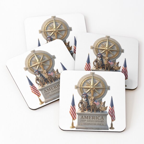 Item preview, Golden Retriever Bernese and Corgi USA 250th Anniversary Monument designed and sold by BSL-STORE.