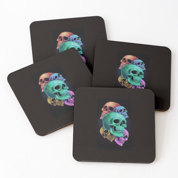 Item preview, Colorful Neon Skull Art | Aesthetic Skeleton Design | Spooky Gothic Halloween Vibes designed and sold by GrimNest.