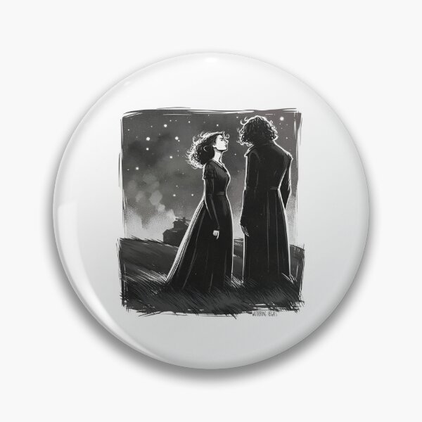 Item preview, Wuthering Heights Heathcliff & Catherine Starry Moors Sketch Shirt designed and sold by Fenay Designs.