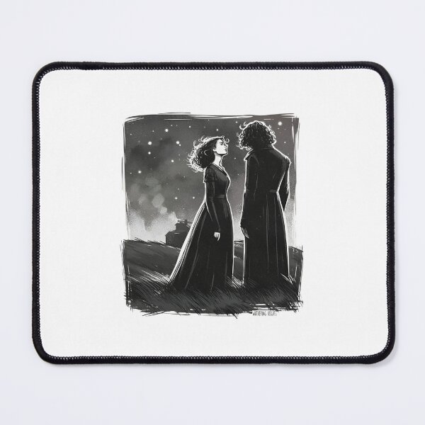 Item preview, Wuthering Heights Heathcliff & Catherine Starry Moors Sketch Shirt designed and sold by Fenay Designs.