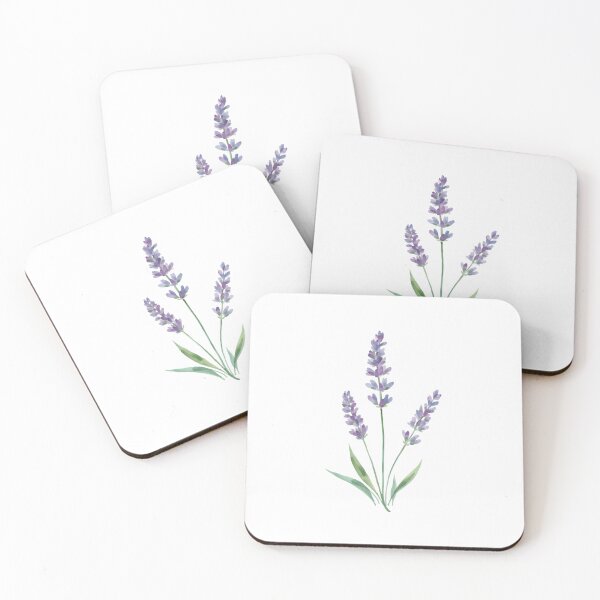 Item preview, Purple lavender flowers watercolor designed and sold by uunaa.