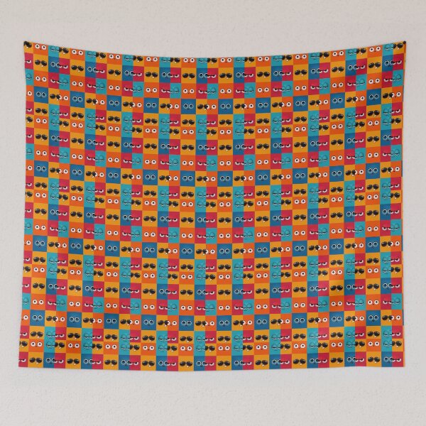 Item preview, Colorful Emoji Grid: A 3D Pop-Art Pattern of Expressions designed and sold by GrimNest.