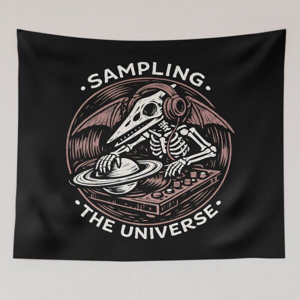 Item preview, Sampling The Universe Skeleton Bird DJ designed and sold by SplashTastic.