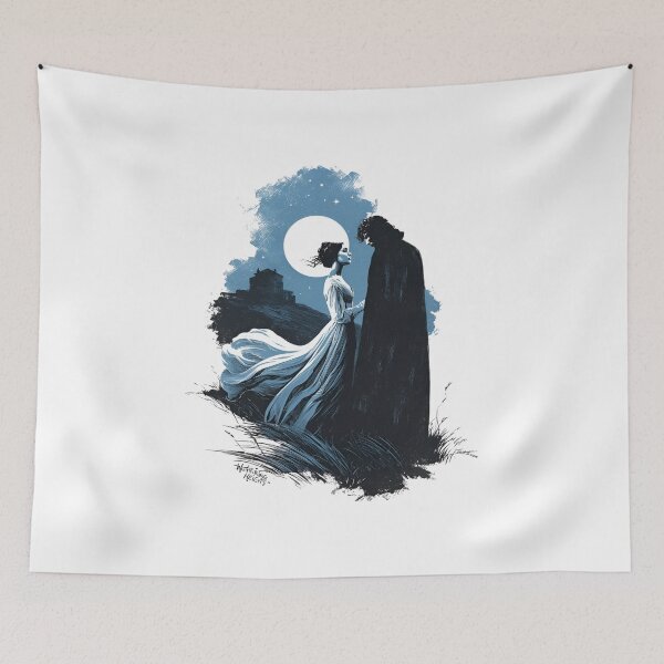 Item preview, Wuthering Heights Full Moon Catherine & Heathcliff Gothic T-Shirt designed and sold by Fenay Designs.