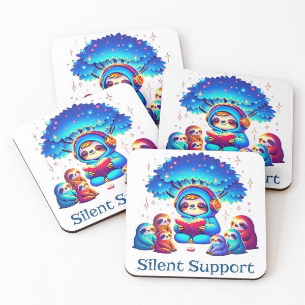 Item preview, Sloths Friendship Reading Silent Support Autism Awareness Neurodiversity  designed and sold by ActOnyx Designs.