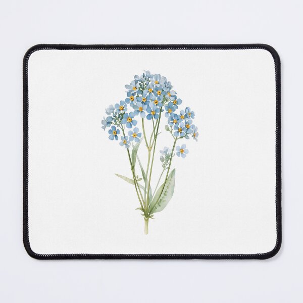 Item preview, Blue forget-me-not flowers watercolor designed and sold by uunaa.