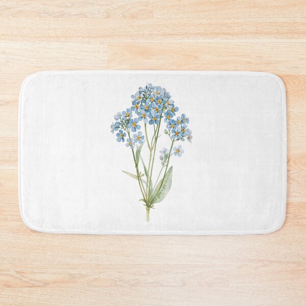 Item preview, Blue forget-me-not flowers watercolor designed and sold by uunaa.
