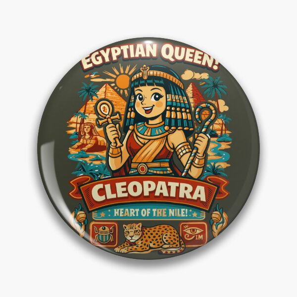 Item preview, Cleopatra Heart of the Nile – Egyptian Queen Retro Pop Art  designed and sold by Teeseas Wave.