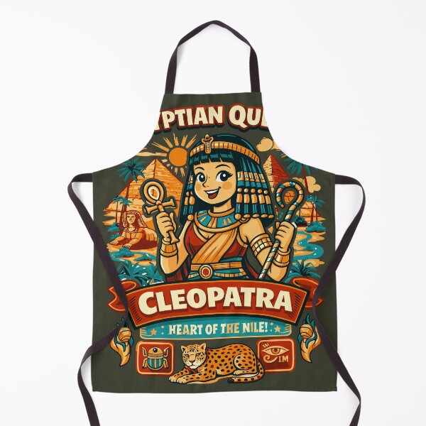Item preview, Cleopatra Heart of the Nile – Egyptian Queen Retro Pop Art designed and sold by Teeseas Wave.
