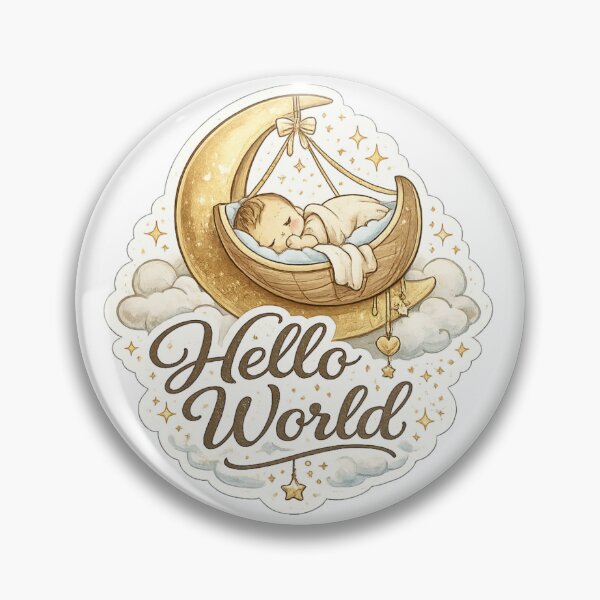 Artikelvorschau, Hello World Baby Moon Nursery Newborn Design entworfen und verkauft von CLOUTKULT.