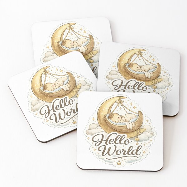 Artikelvorschau, Hello World Baby Moon Nursery Newborn Design entworfen und verkauft von CLOUTKULT.