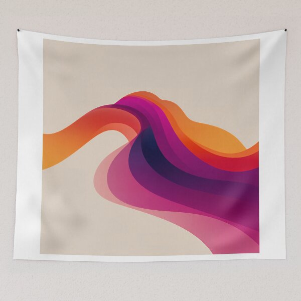 Item preview, Elegant Warm Gradient Wave Abstract designed and sold by EK-World.