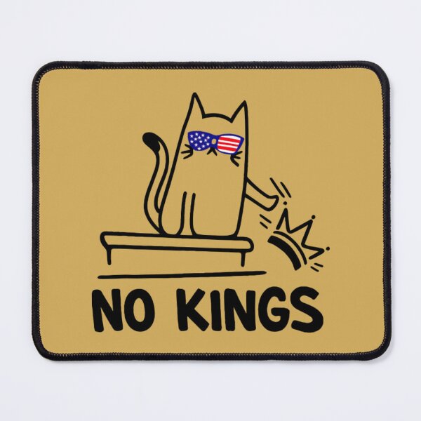 Item preview, No Kings Cat USA Sunglasses Anti Trump Funny Protest Democracy Design designed and sold by kittens2doggy.