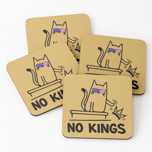 Item preview, No Kings Cat USA Sunglasses Anti Trump Funny Protest Democracy Design designed and sold by kittens2doggy.