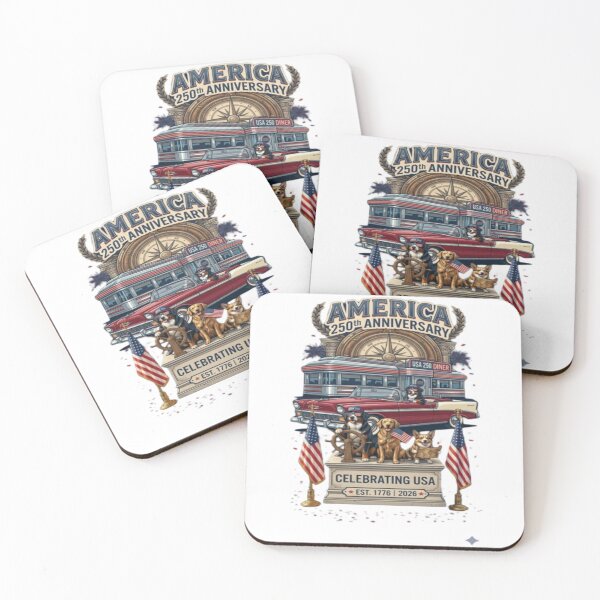 Item preview, Retro America 250th Anniversary Dog Road Trip designed and sold by BSL-STORE.