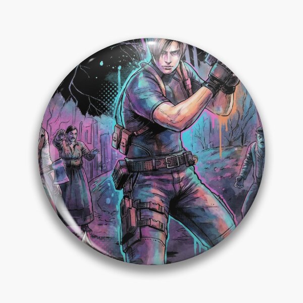 Item preview, Resident Evil 4 Leon s Kennedy Zombie Retro Box Art Fan Illustration designed and sold by Senpaiwaves.