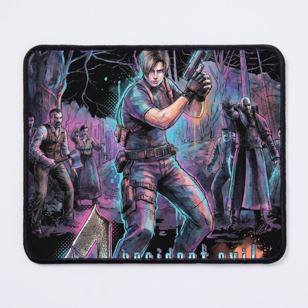 Item preview, Resident Evil 4 Leon s Kennedy Zombie Retro Box Art Fan Illustration designed and sold by Senpaiwaves.