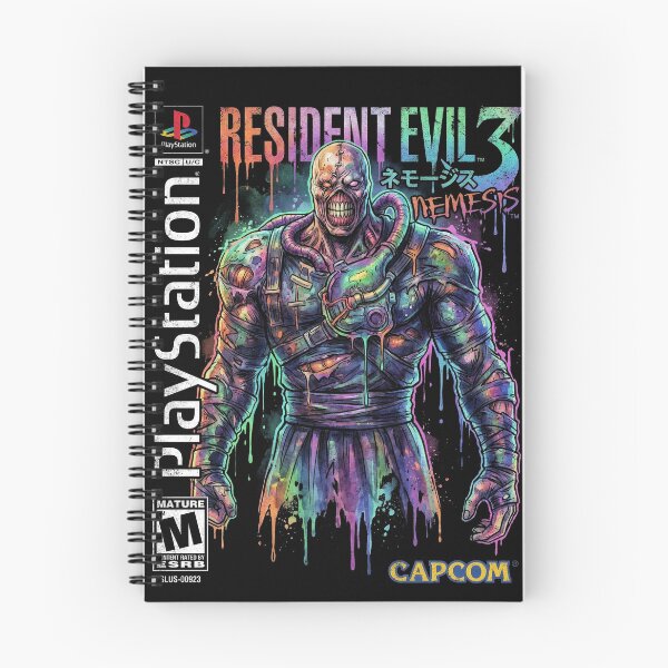 Item preview, Resident Evil 3 PS1 Leon and Claire Retro Cover Fan Design designed and sold by Senpaiwaves.
