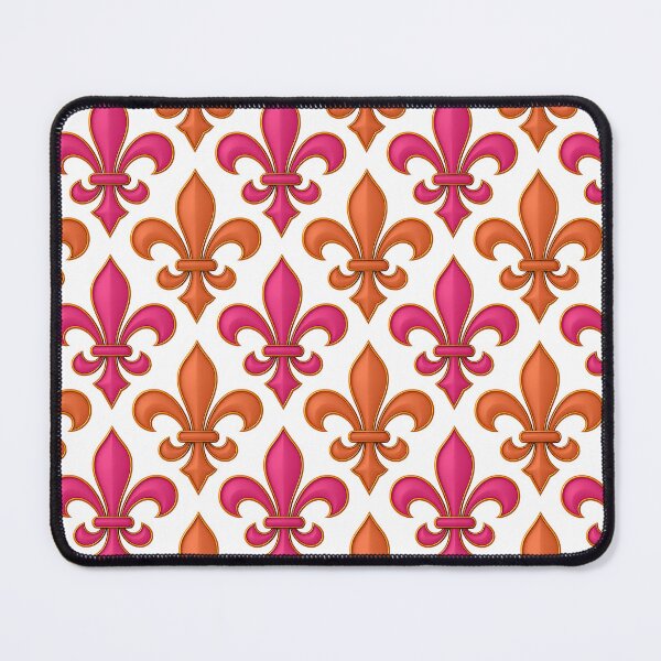 Item preview, White Orange Pink Fleur-de-lis Design designed and sold by PatternTitan.