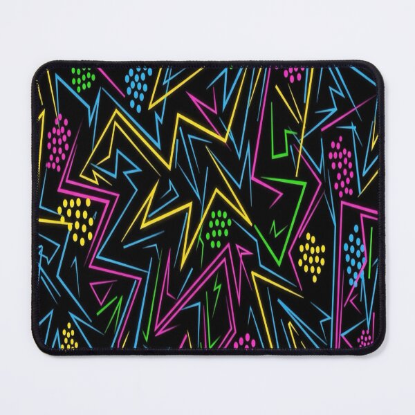 Item preview, Retro Arcade Neon Zigzag Geometric Pattern designed and sold by ARYAM..