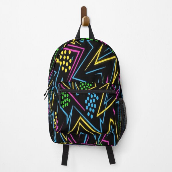 Item preview, Retro Arcade Neon Zigzag Geometric Pattern designed and sold by ARYAM..