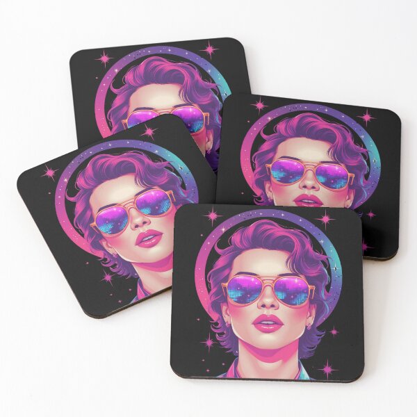 Item preview, Neon Retro 80s – Design 02 Retro 80s Neon Synthwave Girl designed and sold by NK-Studios .