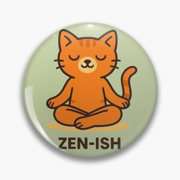 Item preview, Zen-ish Yoga Cat – Kawaii Orange Kitty Illustration designed and sold by Aloloco.