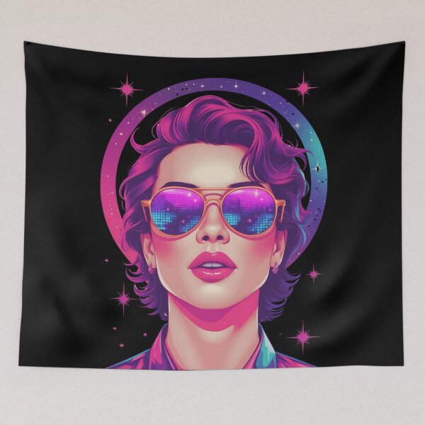 Item preview, Neon Retro 80s – Design 02 Retro 80s Neon Synthwave Girl designed and sold by NK-Studios .