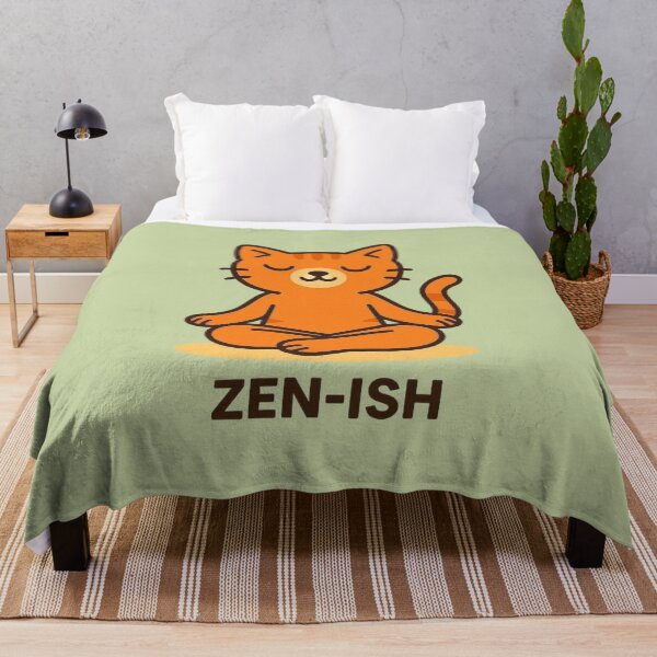 Item preview, Zen-ish Yoga Cat – Kawaii Orange Kitty Illustration designed and sold by Aloloco.