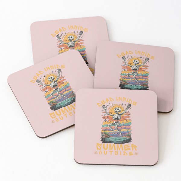 Item preview, Dead Inside Summer Outside Funny Skeleton Beach Vibes Retro Sunset designed and sold by Region.