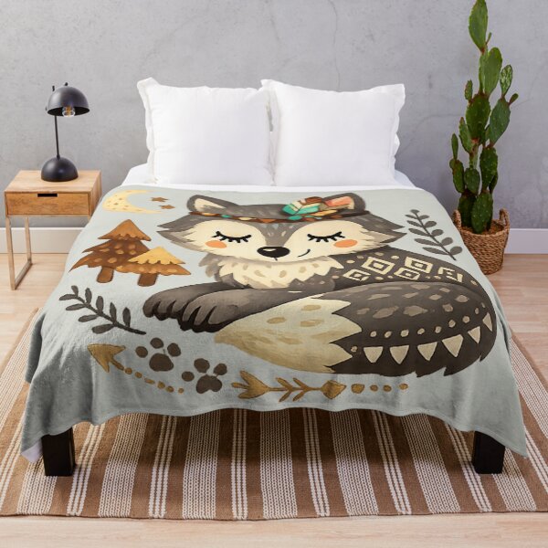 Item preview, Cute Forest Wolf – Cozy Woodland Animal Illustration designed and sold by myforestfog.