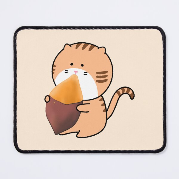 Item preview, Cute Orange Tabby Cat Eating Roasted Sweet Potato designed and sold by ubborn.