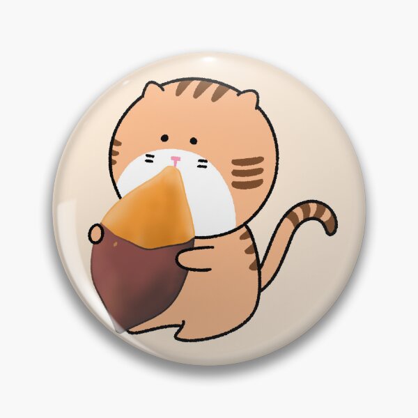 Item preview, Cute Orange Tabby Cat Eating Roasted Sweet Potato designed and sold by ubborn.