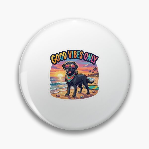 Item preview, Good Vibes Only Cool Dog Beach Sticker designed and sold by SainiArt19.
