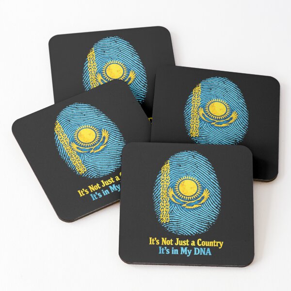 Item preview, Kazakhstan DNA Fingerprint - Proud Roots Flag designed and sold by Pineapple-Tree.