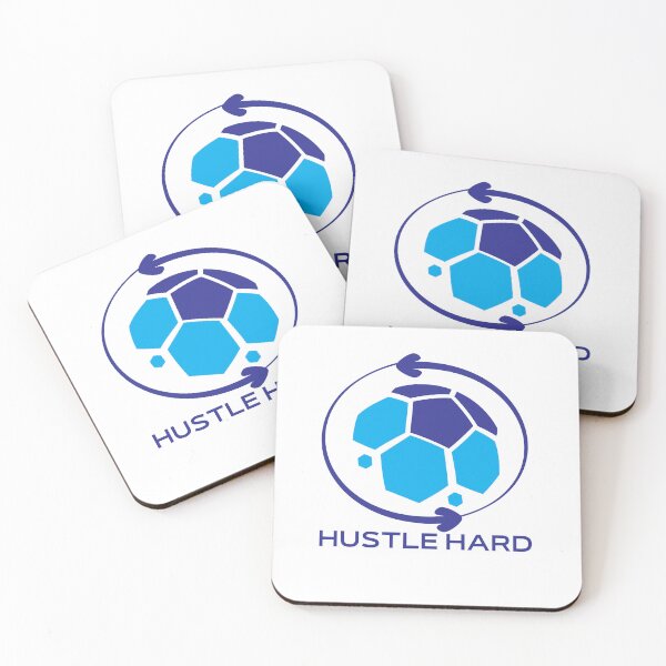 Item preview, Hustle Hard Geometric Soccer Ball Logo designed and sold by LoudVictory.