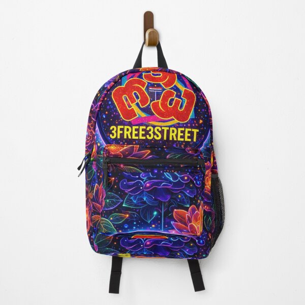 Item preview, Cosmic Neon Lotus Bloom – Psychedelic Floral Street Art Emblem designed and sold by 3free3street - Neon & Graffiti Digital Art.