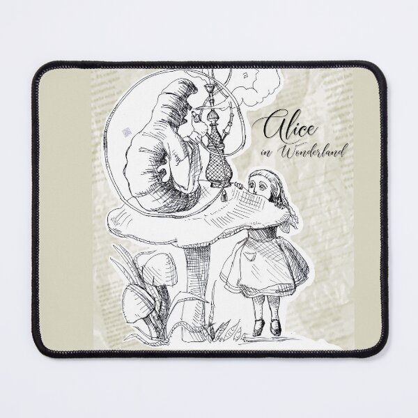 Item preview, Alice in Wonderland - Caterpillar Talking With Alice (ink drawing by ACCI) designed and sold by VanyssaGraphics.