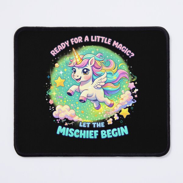 Item preview, Ready for the magic let the mischief begin unicorn sparkles fart funny rainbow art designed and sold by trendie-tees.