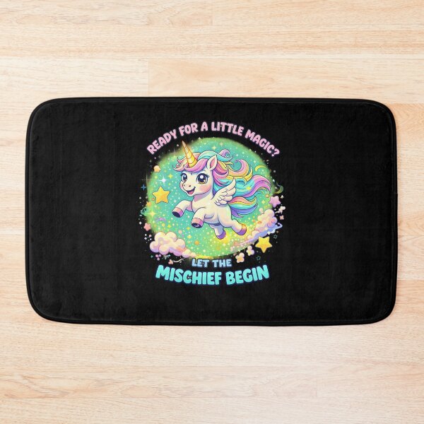 Item preview, Ready for the magic let the mischief begin unicorn sparkles fart funny rainbow art designed and sold by trendie-tees.