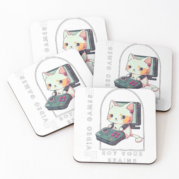 Item preview, Video Games Rot Your Brains Cat Gamer designed and sold by ReuvenStore.