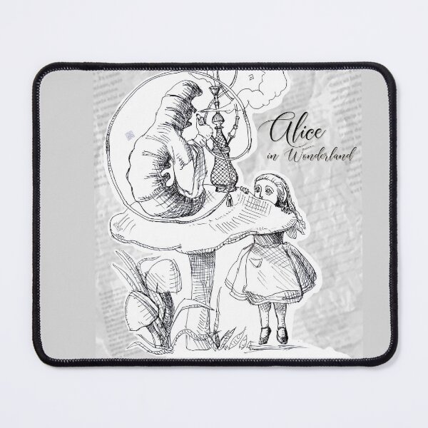 Item preview, Alice in Wonderland - Caterpillar Talking With Alice (ink drawing by ACCI) designed and sold by VanyssaGraphics.