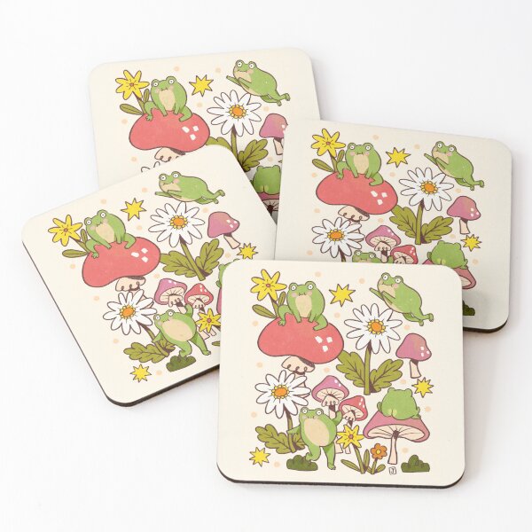 Item preview, Froggy Garden Party - Cute Frogs and Mushrooms designed and sold by Itouchedabee.
