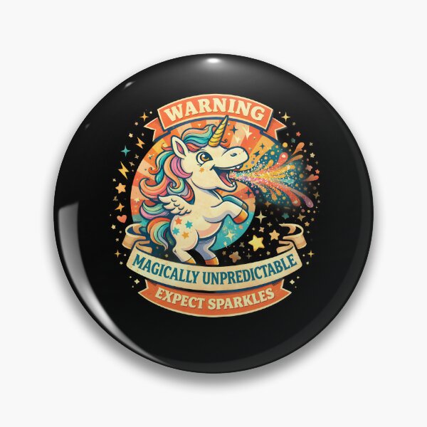 Item preview, Warning magically unpredictable expect sparkles  unicorn sparkles fart funny rainbow art designed and sold by trendie-tees.