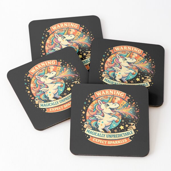Item preview, Warning magically unpredictable expect sparkles  unicorn sparkles fart funny rainbow art designed and sold by trendie-tees.