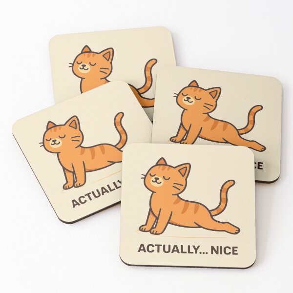 Item preview, Actually… Nice – Cozy Kawaii Orange Cat Illustration designed and sold by Aloloco.